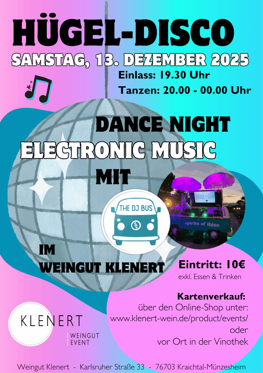 THE DJ-BUS - HÜGEL-DISCO / Dance Night mit Electronic Music