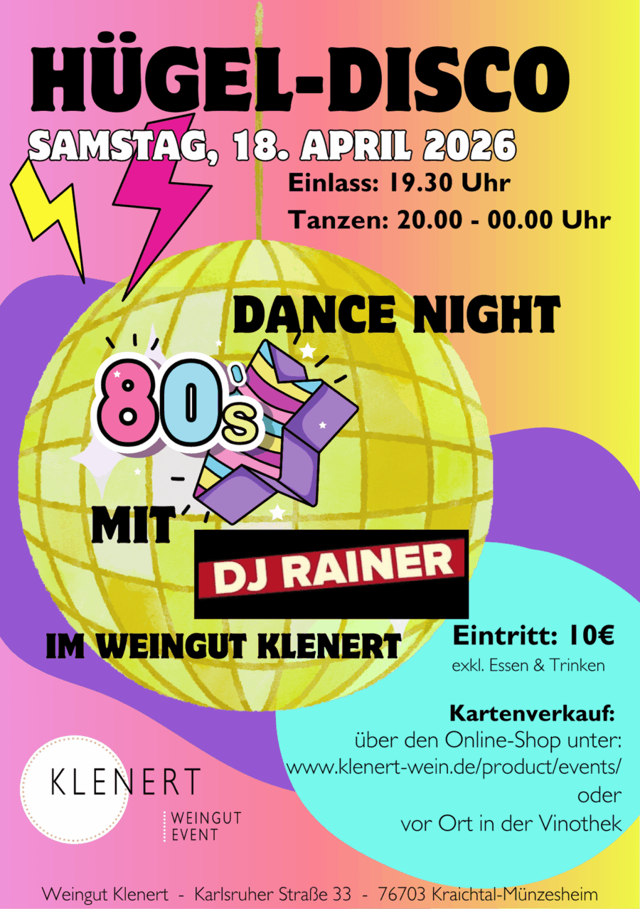 80er-Party mit DJ RAINER - HÜGEL-DISCO / Dance Night